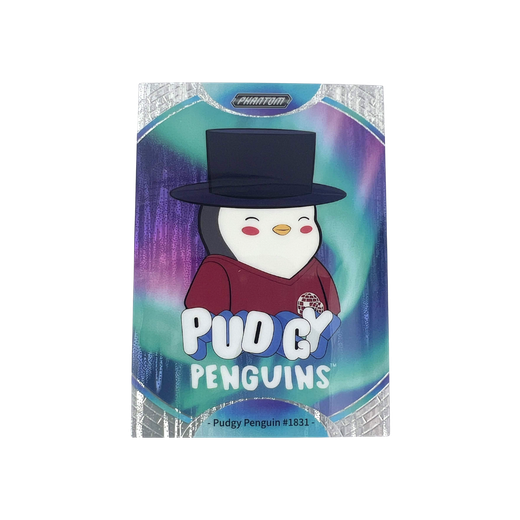 Pudgy Penguin #1831 Aurora Refraction 116/145 - Kakawow Phantom Pudgy Penguins Collectible Cards Series 1