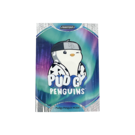 Pudgy Penguin #6300 Aurora Refraction 111/145 - Kakawow Phantom Pudgy Penguins Collectible Cards Series 1