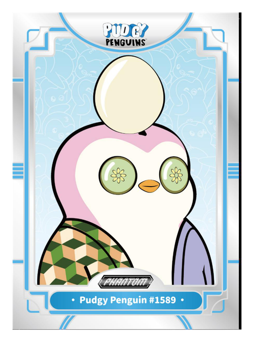 Pudgy Penguin #1589 Silver Foil - Kakawow Phantom Pudgy Penguins Collectible Cards Series 1