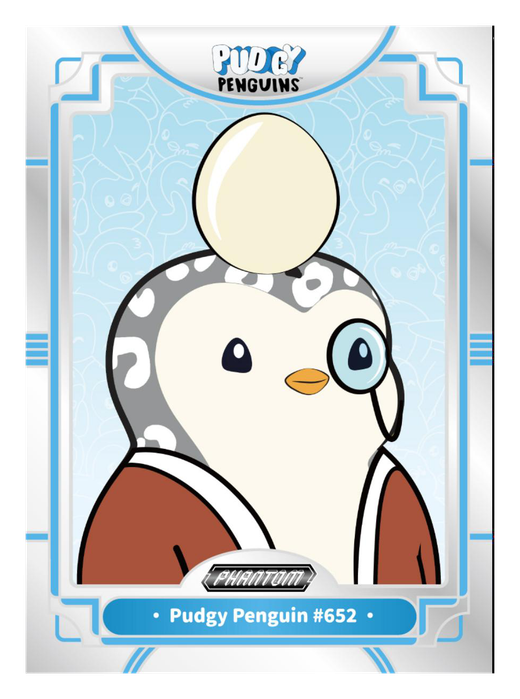 Pudgy Penguin #652 Silver Foil - Kakawow Phantom Pudgy Penguins Collectible Cards Series 1