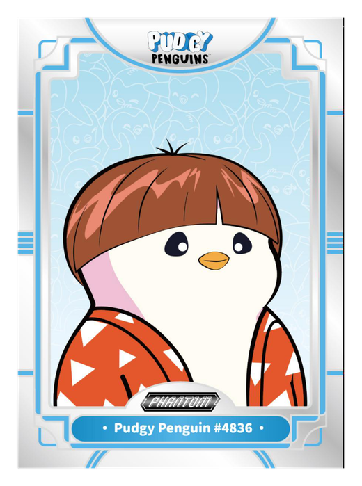 Pudgy Penguin #4836 Silver Foil - Kakawow Phantom Pudgy Penguins Collectible Cards Series 1