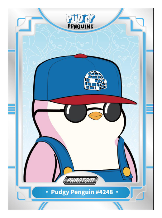 Pudgy Penguin #4248 Silver Foil - Kakawow Phantom Pudgy Penguins Collectible Cards Series 1