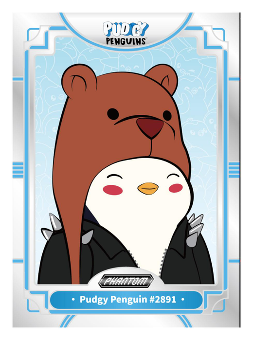 Pudgy Penguin #2891 Silver Foil - Kakawow Phantom Pudgy Penguins Collectible Cards Series 1