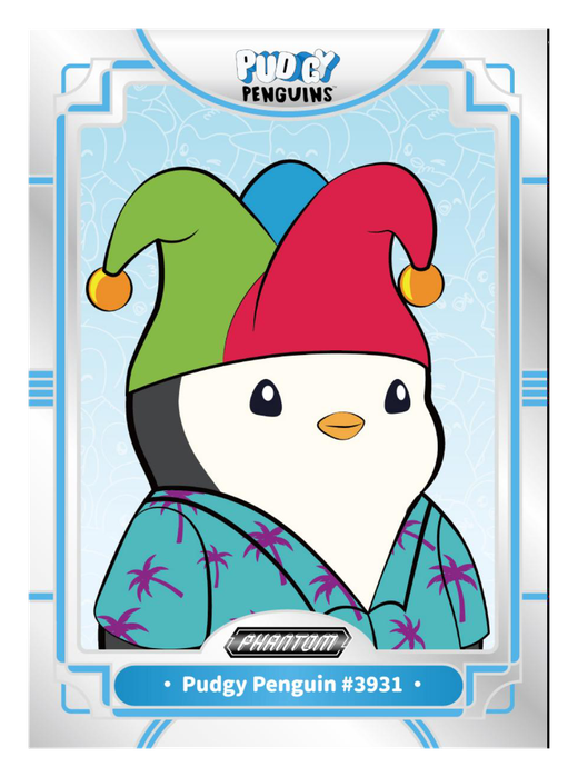 Pudgy Penguin #3931 Silver Foil - Kakawow Phantom Pudgy Penguins Collectible Cards Series 1