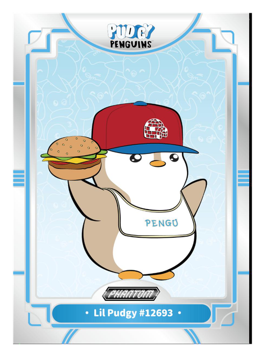 Lil Pudgy #12693 Silver Foil - Kakawow Phantom Pudgy Penguins Collectible Cards Series 1