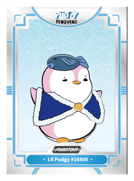 Lil Pudgy #16800 Silver Foil - Kakawow Phantom Pudgy Penguins Collectible Cards Series 1