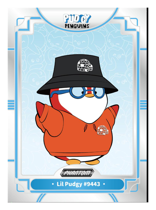 Lil Pudgy #9443 Silver Foil - Kakawow Phantom Pudgy Penguins Collectible Cards Series 1