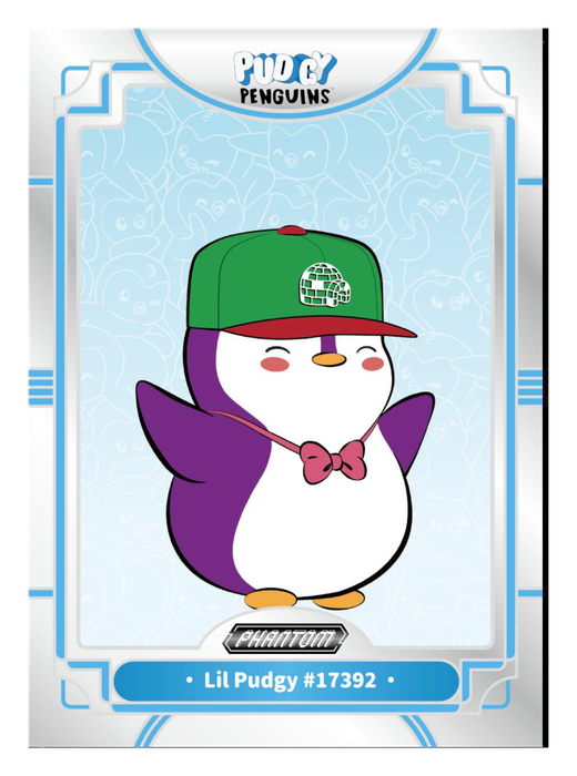 Lil Pudgy #17392 Silver Foil - Kakawow Phantom Pudgy Penguins Collectible Cards Series 1