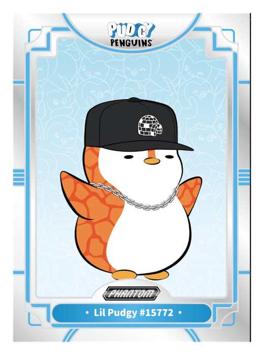 Lil Pudgy #15772 Silver Foil - Kakawow Phantom Pudgy Penguins Collectible Cards Series 1