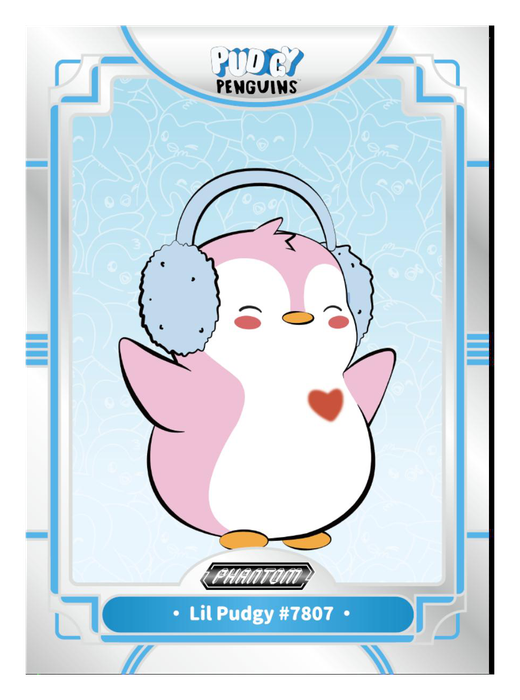Lil Pudgy #7807 Silver Foil - Kakawow Phantom Pudgy Penguins Collectible Cards Series 1