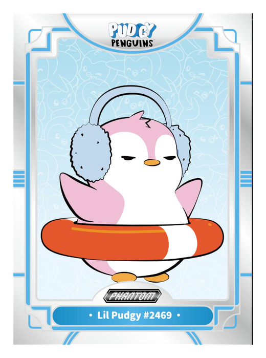 Lil Pudgy #2469 Silver Foil - Kakawow Phantom Pudgy Penguins Collectible Cards Series 1