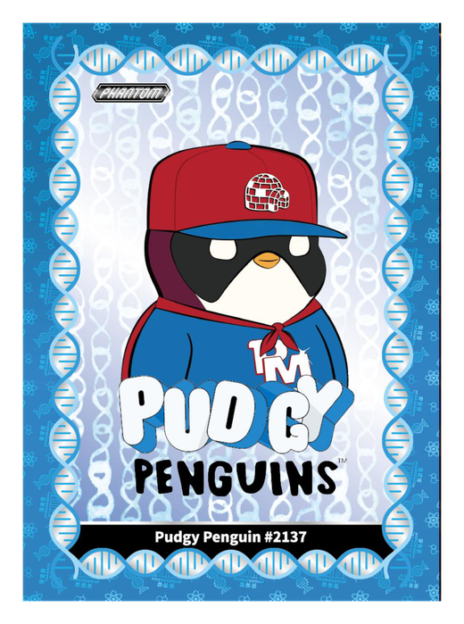 Pudgy Penguin #2137 Gene Heretic 1/385 - Kakawow Phantom Pudgy Penguins Collectible Cards Series 1