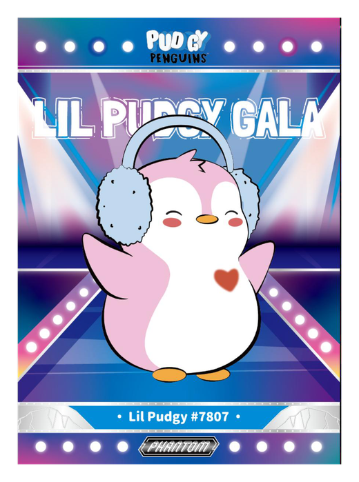 Lil Pudgy #7807 Lil Pudgy Gala - Kakawow Phantom Pudgy Penguins Collectible Cards Series 1