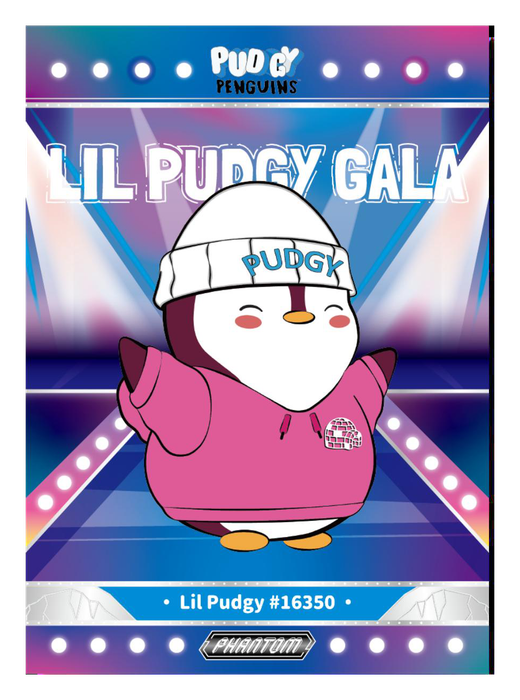 Lil Pudgy #16350 Lil Pudgy Gala - Kakawow Phantom Pudgy Penguins Collectible Cards Series 1