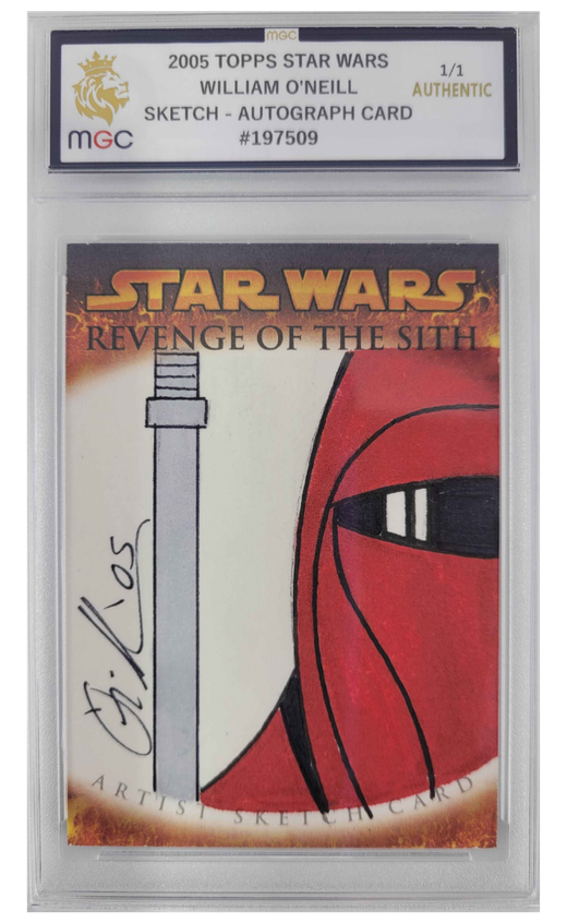 Topps - 2005 William 0'Neill Sketch - Autograph Card Topps Star Wars MGC Authentic 1/1