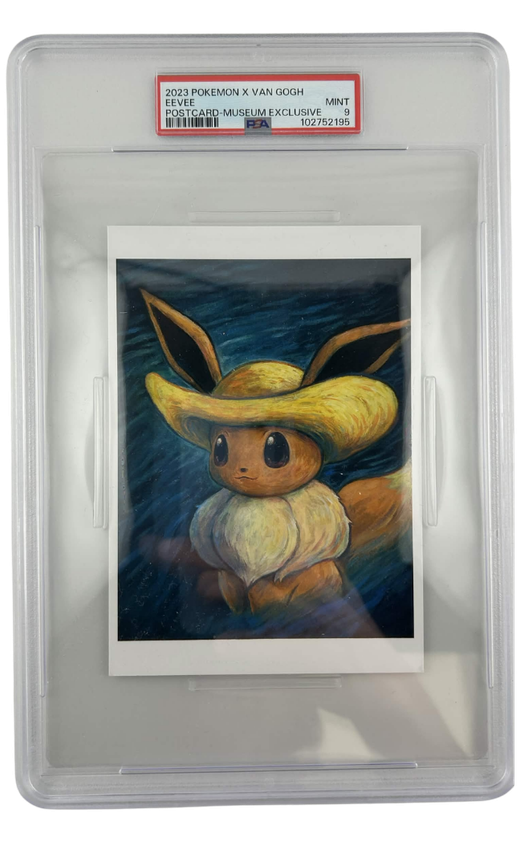 Pokemon - 2023 Eevee Postcard-Museum Exclusive # X Van Gogh Postcard PSA 9 Fair Drop Entry