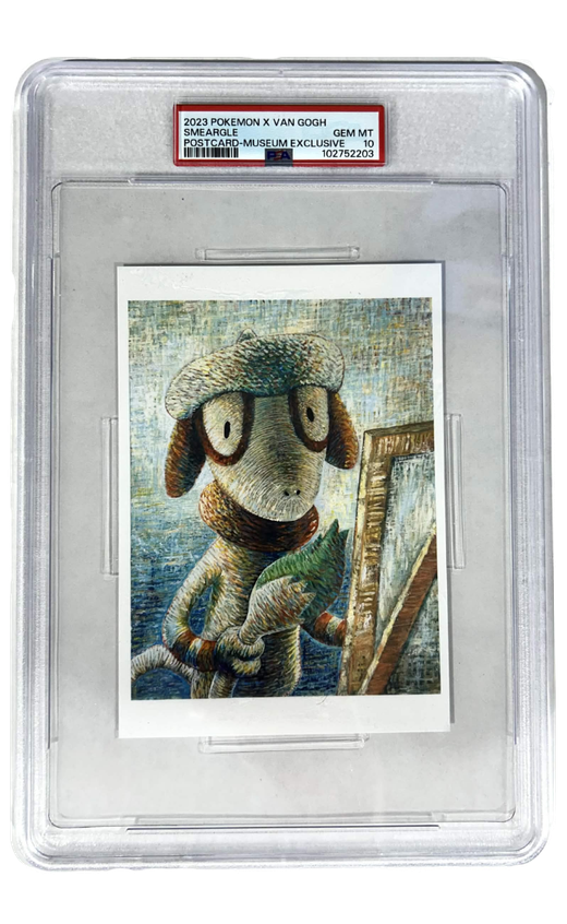 Pokemon - 2023 Smeargle Postcard-Museum Exclusive # X Van Gogh Postcard PSA 10 Fair Drop Entry
