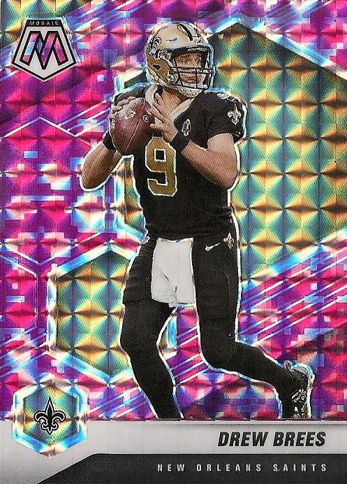 Drew Brees Camo Pink Mosaic - 2021 Panini Mosaic NFL
